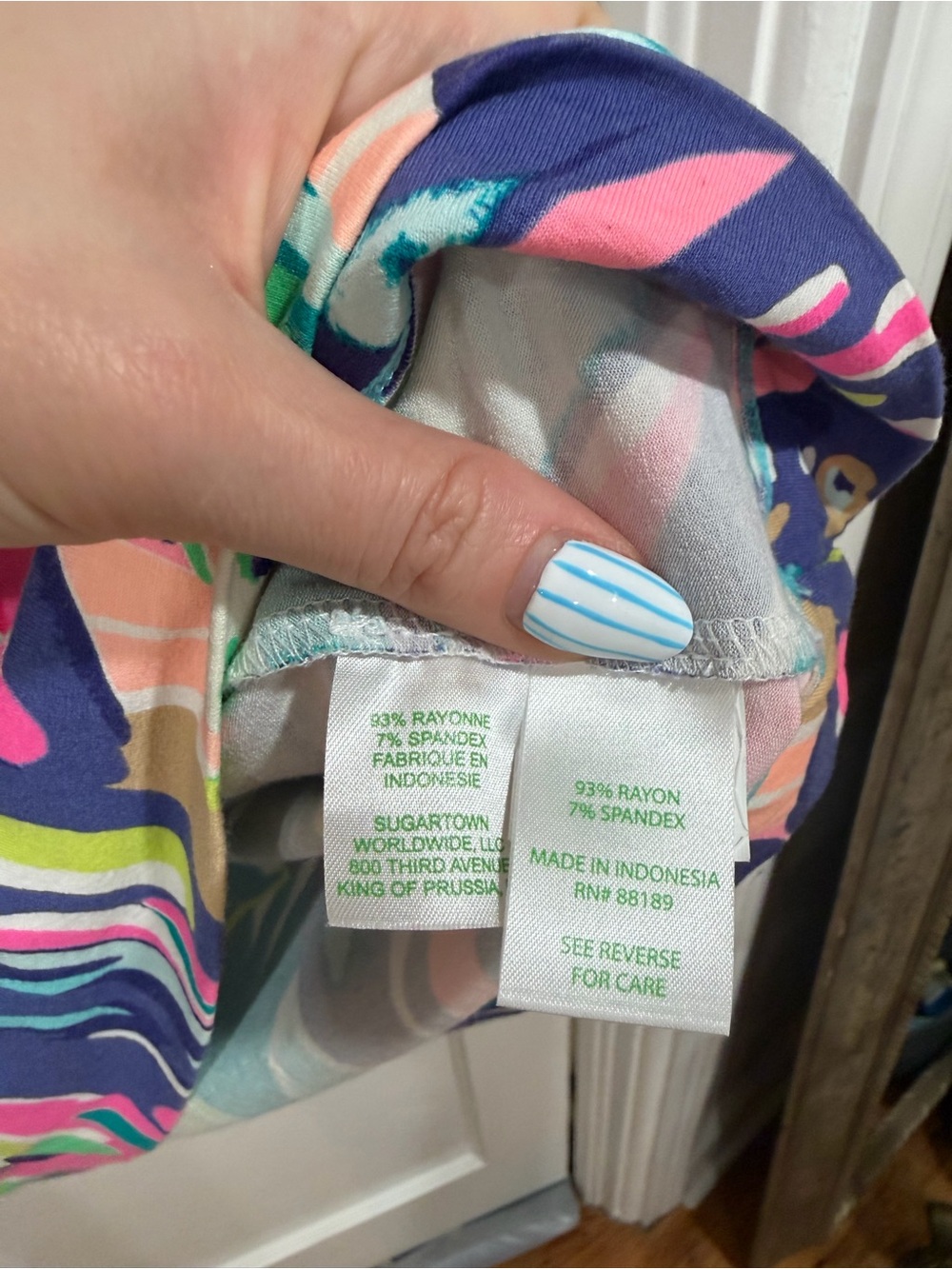 Lilly Pulitzer Neon Floral Tunic Dress - Pink & Teal & Navy - Picture 5 of 10